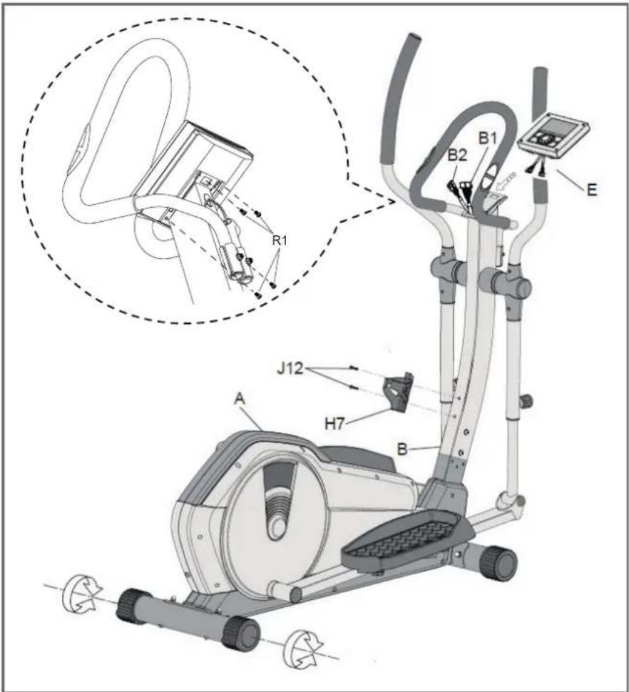 Cardiostrong EX20 - Étape 9: Ajustement des pieds - 1