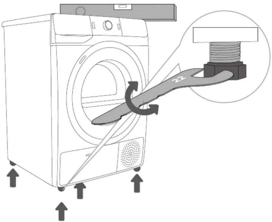 HISENSE DHGE901 - Ouverture du hublot du sèche-linge (vue de dessus) - 4