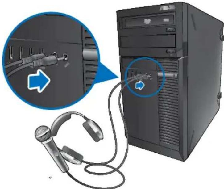 ASUS BM1645 - Kulaklik ve Mikrofonu Bağlama - 1