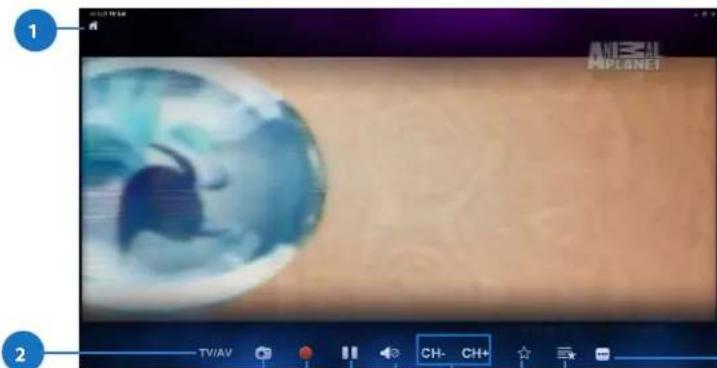 ASUS ET2020INTI - Brug af skærmstyringen under direkte tv - 1