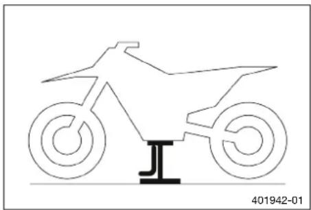 HUSQVARNA FE 450 (2020) - Surélever la moto sur un socle réglable - 1