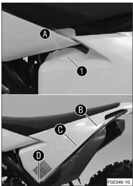HUSQVARNA FE 450 (2020) - Monter le couvercle du boîtier du filtre à air - 1