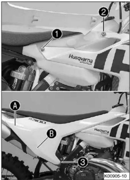 HUSQVARNA TC 250 (2018) - TRAVAUX D'ENTRETIEN SUR LA PARTIE-CYCLE - 1
