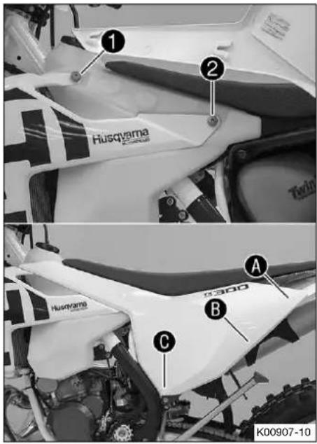 HUSQVARNA TC 250 (2018) - TRAVAUX D'ENTRETIEN SUR LA PARTIE-CYCLE - 1