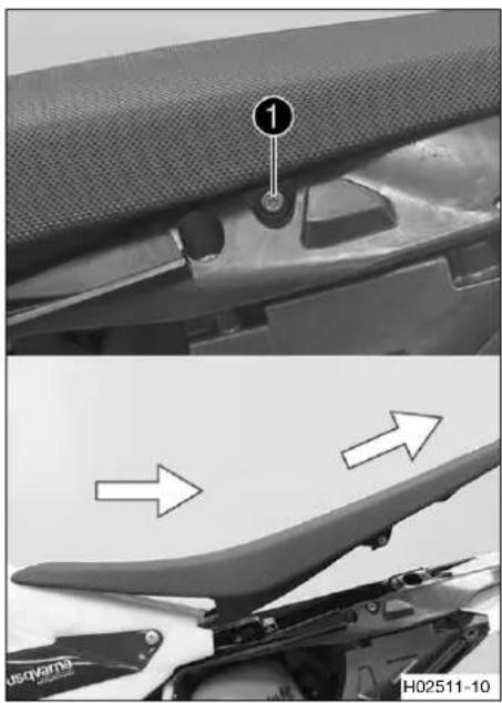 HUSQVARNA TE 150 (2019) - Déposer la selle - 1