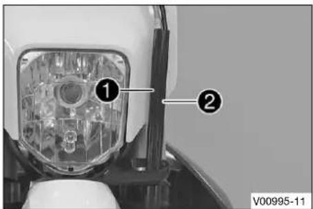 HUSQVARNA TE 150 (2019) - Déposer la plaque-phare et le phare - 1