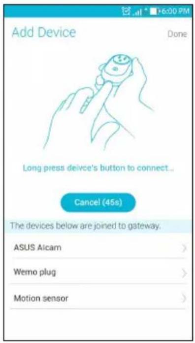 ASUS SmartHome Gateway HG100 - Adding devices - 3