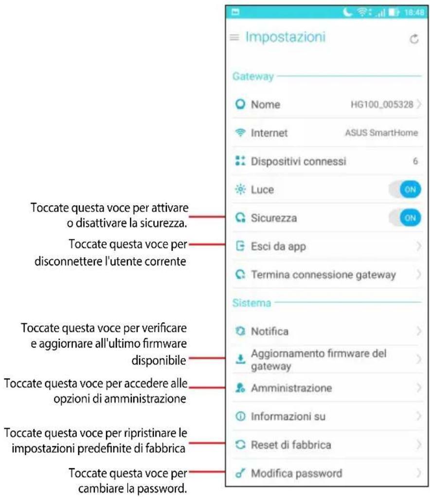 ASUS SmartHome Gateway HG100 - Impostazioni - 1