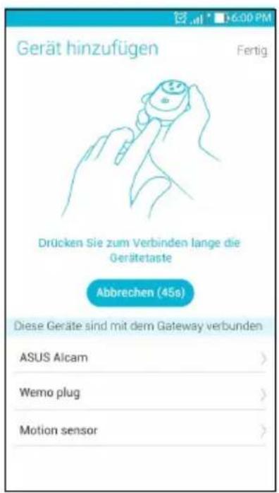 ASUS SmartHome Gateway HG100 - Geräte hinzufügen - 3