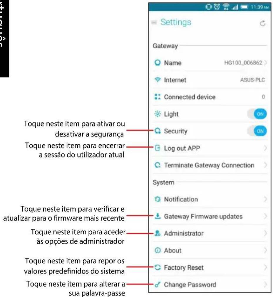 ASUS SmartHome Gateway HG100 - Definições - 1