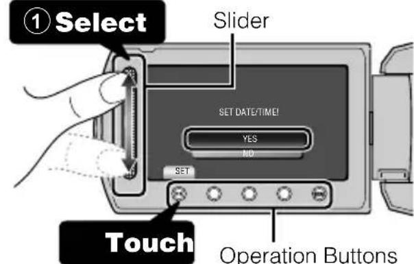 JVC GZHM320 - Select "YES" and touch OK when "SET DATE/TIME!" is displayed. - 1