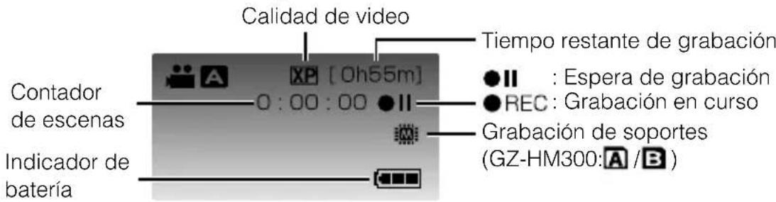JVC GZHM320 - ■ Indicaciones durante la grabación de vídeo - 1