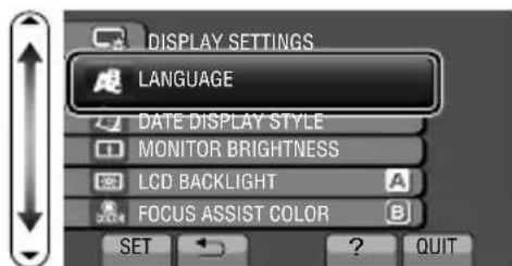 JVC GZHM320 - To change the display language - 3