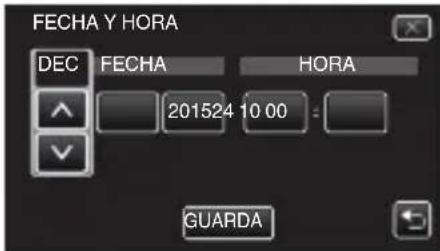 JVC GZR320 - Ajuste de la Fecha y la hora - 2