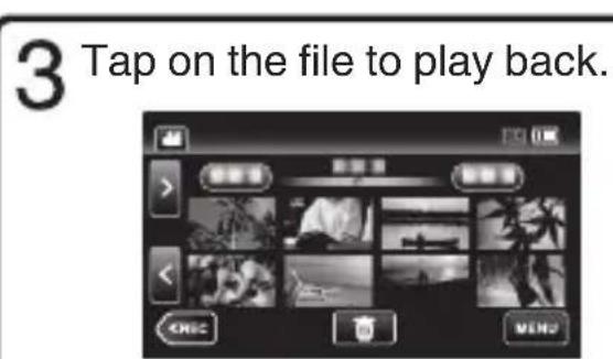 JVC GZR320 - Playing Back/Deleting Files on this Unit - 2