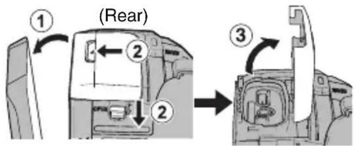 JVC GZR320 - Open the terminal cover (SD card cover) - 1
