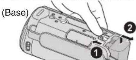 JVC GZEX300 - To detach the battery pack - 1