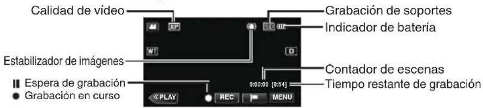 JVC GZEX300 - ■ Indicaciones durante la grabación de video - 1