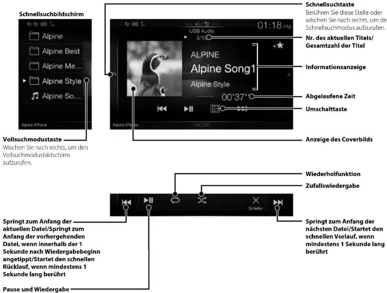 ALPINE INEW997DC - USB-Flash-Laufwerksbetrieb (Option) - 1