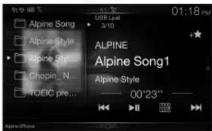 ALPINE INEW997DC - Ändra skärmen För val av ljudkälla till en specialanpassad skärn - 6