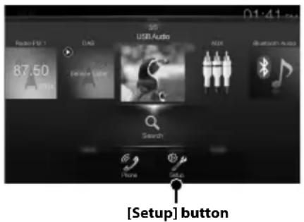 ALPINE INEW997DC - Touch [Setup] button on the Menu screen. - 1