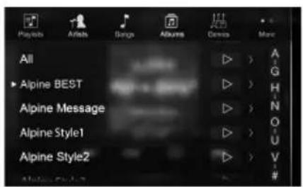 ALPINE INEW997DC - Searching for a Music File (Full Search Mode) - 1