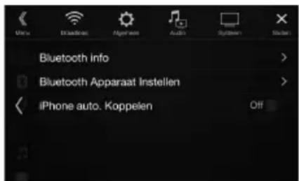 ALPINE INEW997DC - Raak [Bluetooth Apparaat Instellen] aan. - 1