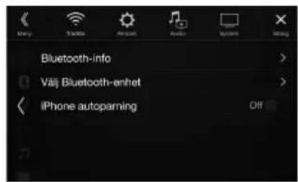 ALPINE INEW997DC - Tryck på [Välj Bluetooth-enhet]. - 1