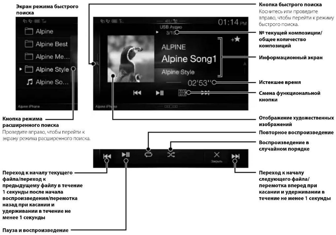 ALPINE INEW997DC - Pa60Ta c Φлэш-нakоNTelem USB (прнобpeетаetсдОпоЛнтьhoe) - 1