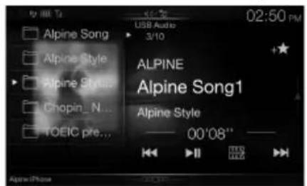 ALPINE INEW997DC - Passaggio alla schermata Sorgenti audio a una schermata specifica - 5