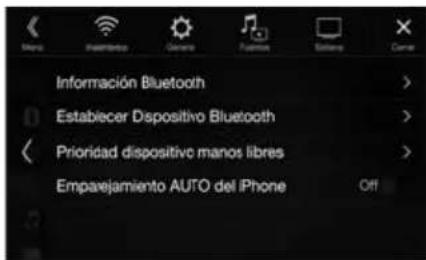 ALPINE X702DF - Toque [Establecer Dispositivo Bluetooth]. - 1