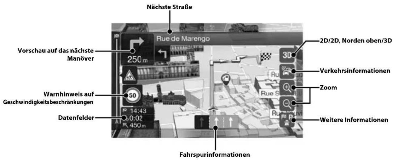 ALPINE X702DF - Kartenfunktionen (nur X902D/X802D-U/INE-W710D) - 1