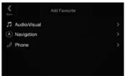 ALPINE X702DF - Touch the desired item to be added (category). - 1
