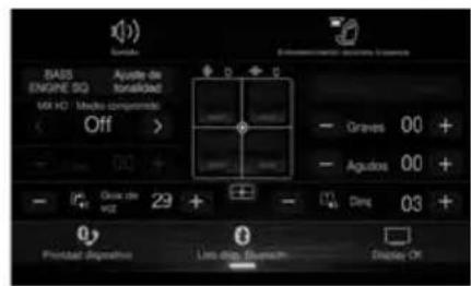 ALPINE X702DF - Pasar de la pantalla de fuentes de audio a una pantalla específica - 1