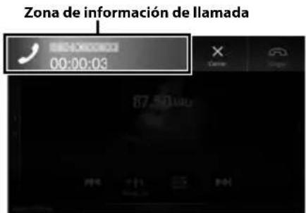 ALPINE X702DF - Toque la pantalla de notificación de llamada entrante. - 1