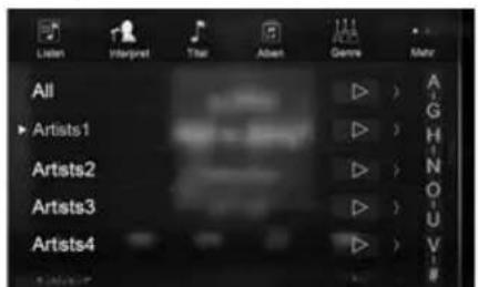 ALPINE X702DF - Suchen nach einer Musikdatei (Vollsuchmodus) - 2