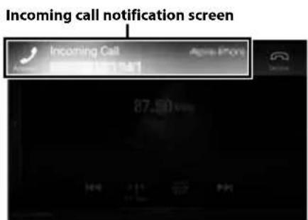 ALPINE X702DF - An incoming call triggers the ringtone and an incoming call display. - 1