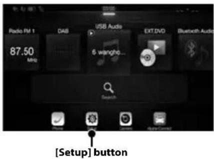 ALPINE X702DF - Touch [Setup] button on the Menu screen. - 1