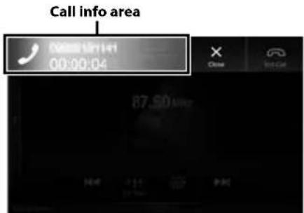 ALPINE X702DF - Touch incoming call notification screen. - 1