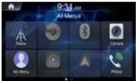 ALPINE INEW611DC - All Menus Screen - 1