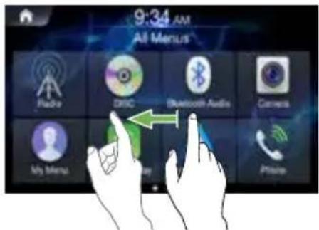 ALPINE INEW611DC - Swiping the Touch Screen - 1