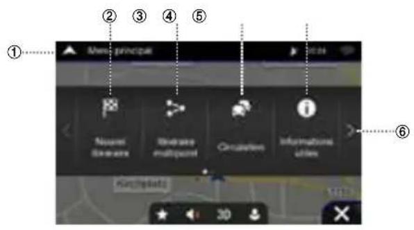 ALPINE INEW611DC - Menu de navigation - 1