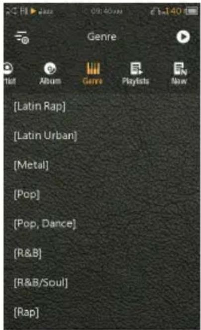 COWON Plenue L - SELECTION DES MUSIQUES - 1