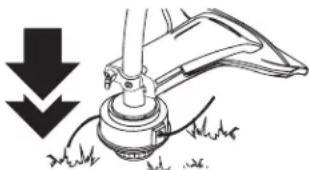 Yard-Man YM400 - AJUSTE DE LA LONGITUD DE LA LINEA DE CORTE - 1