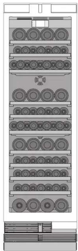 THERMADOR T24IW905SP - Exemple de rangement pour des bouteilles de tailles différentes - 2