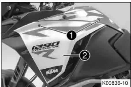 KTM 1290 Super Adventure R (2019) - Aqaiepn nlaivou kaumuatos npoora - 1