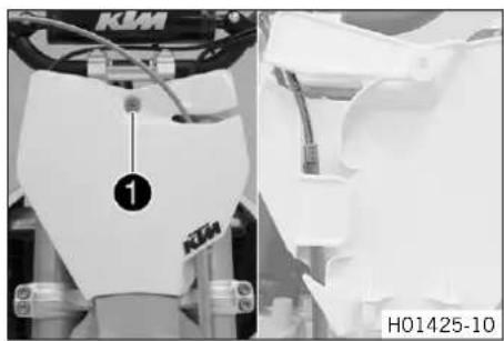 KTM 50 SX MINI (2017) - Déposer la plaque frontale - 1