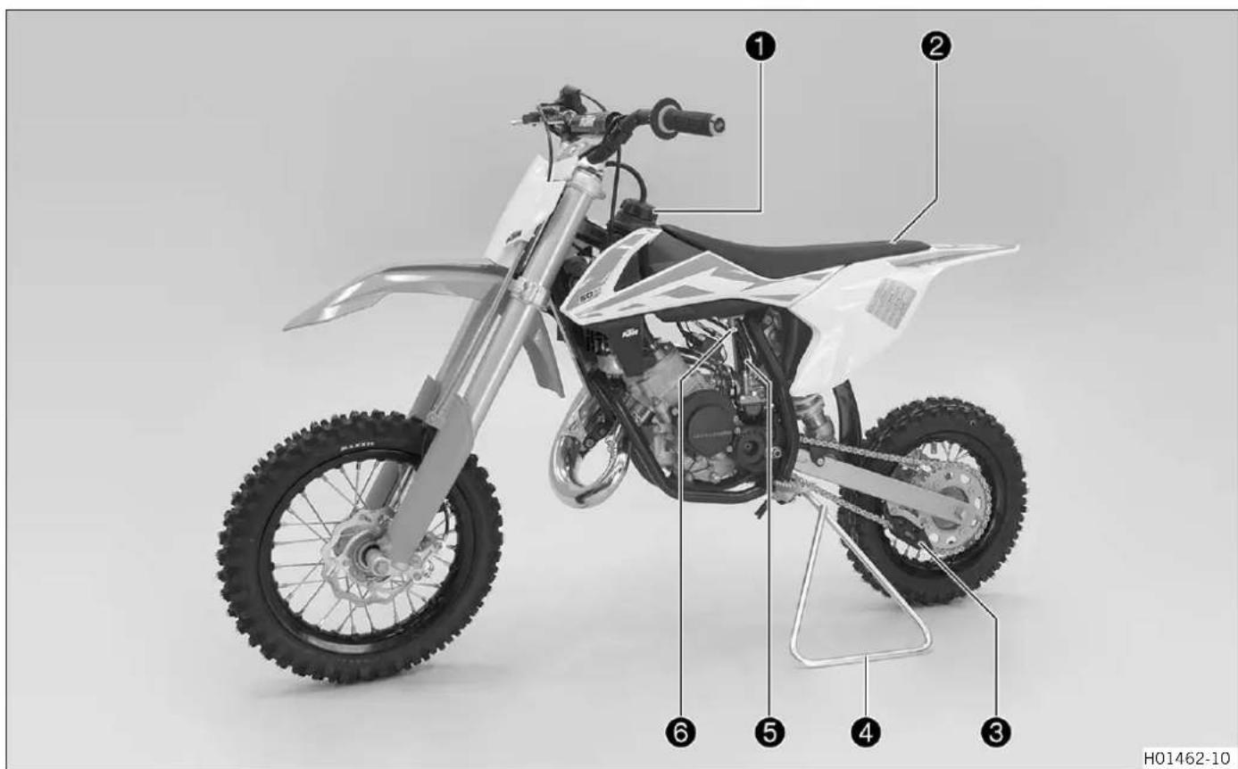 KTM 50 SX MINI (2017) - VUE DU VÉHICULE 9 - 1