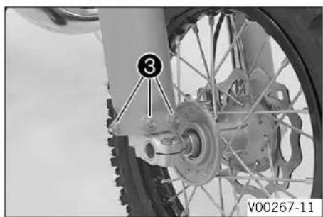 KTM 50 SX MINI (2017) - Déposer la protection de fourche - 2