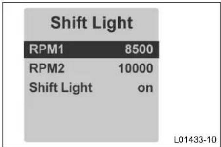 Shift Light RPM1 8500 RPM2 10000 Shift Light on L01433-10